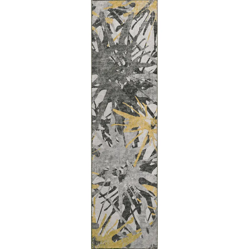 Brisbane Gold 2\'3\" x 7\'6\" Runner Rug