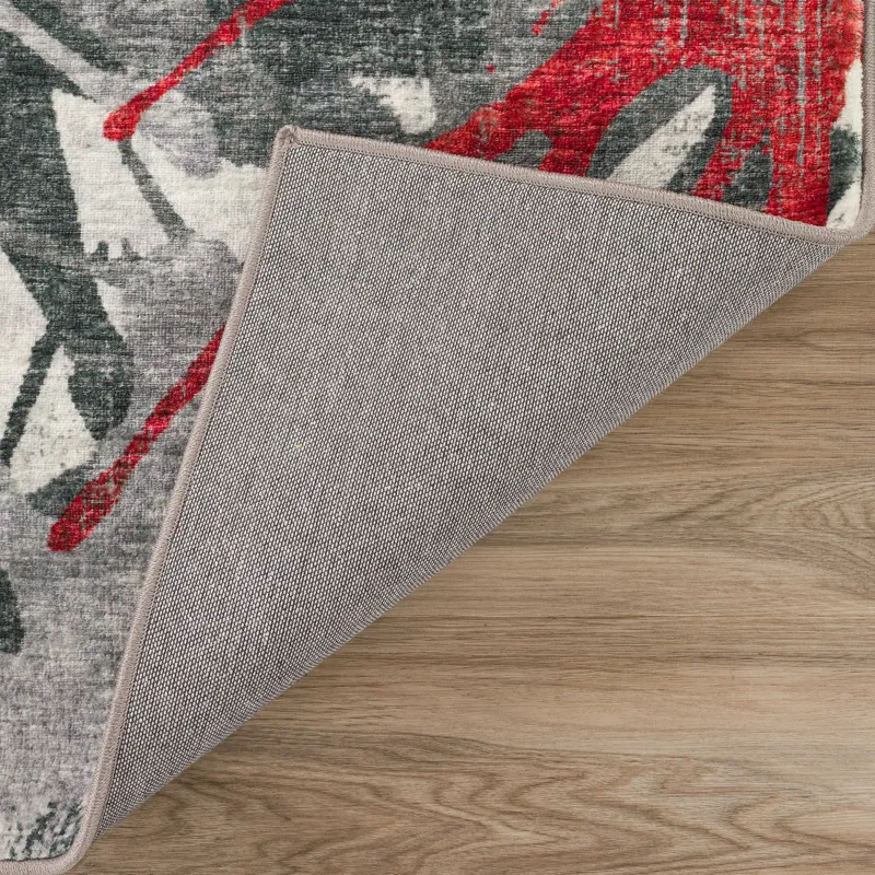 Brisbane Scarlet 2\'3\" x 7\'6\" Runner Rug