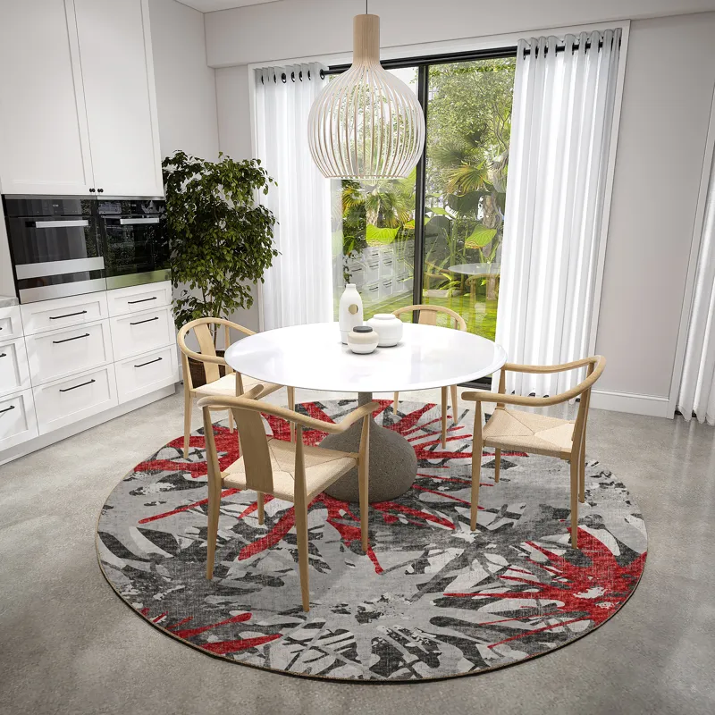 Brisbane Scarlet 8\' x 8\' Round Rug