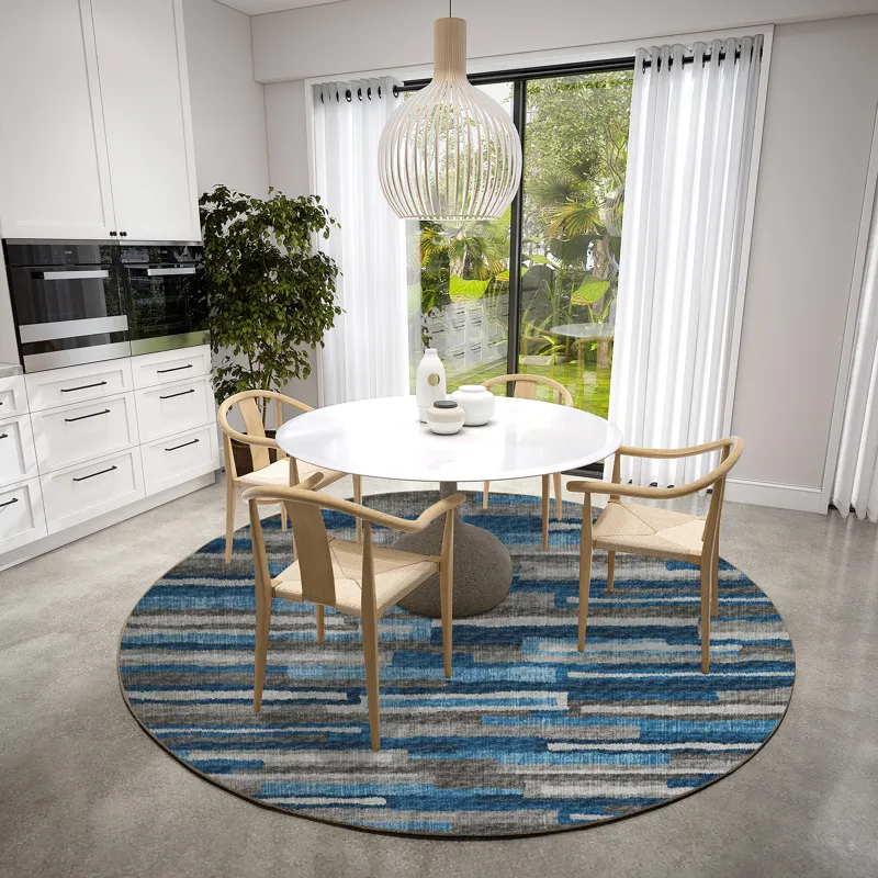 Brisbane Navy 8\' x 8\' Round Rug
