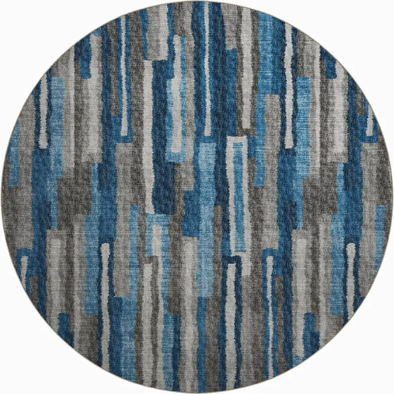 Brisbane Navy 8\' x 8\' Round Rug