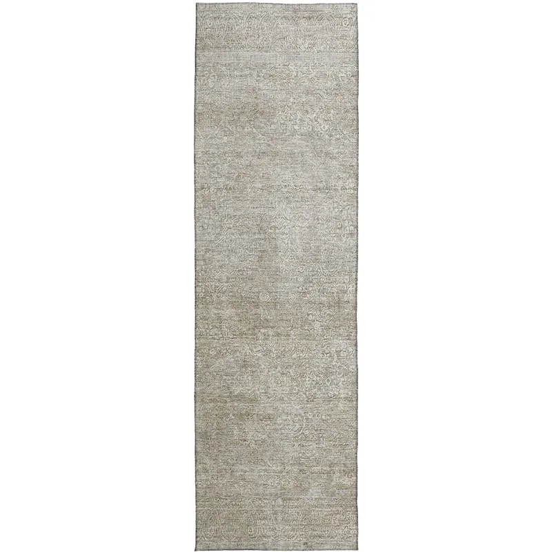 Luxury Washable Indoor/Outdoor Burano Linen 2\'3\" x 7\'6\" Runner Rug