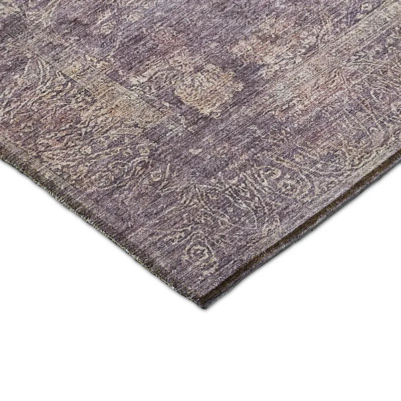 Luxury Washable Indoor/Outdoor Burano Plum 2\'6\" x 3\'10\" Rug