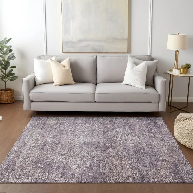 Luxury Washable Indoor/Outdoor Burano Plum 2\'6\" x 3\'10\" Rug