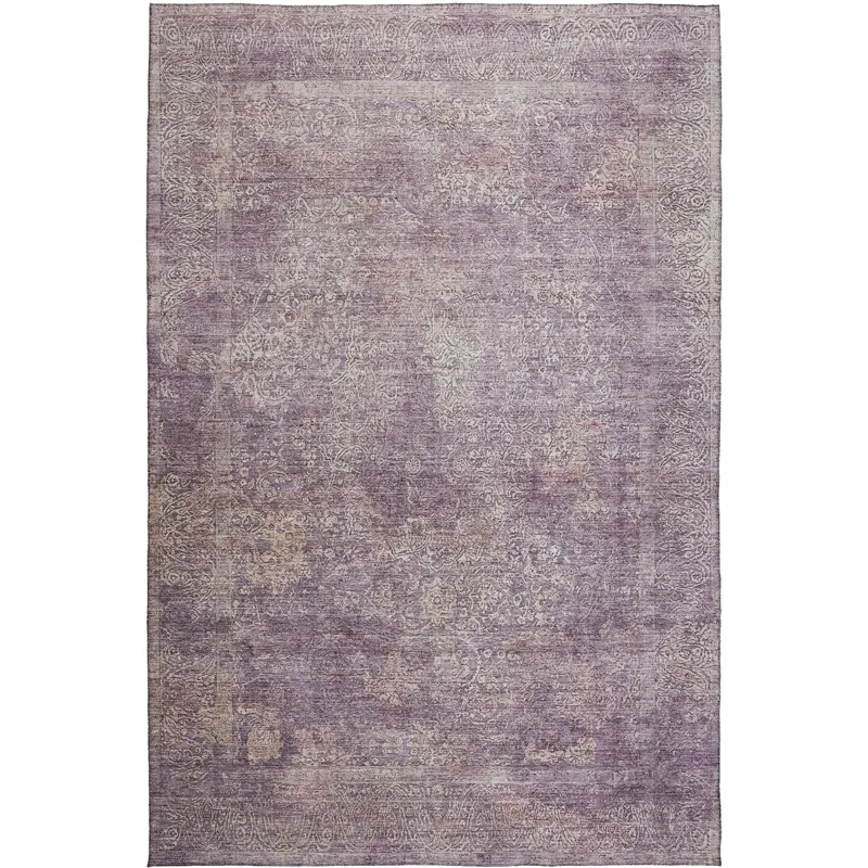Luxury Washable Indoor/Outdoor Burano Plum 2\'6\" x 3\'10\" Rug