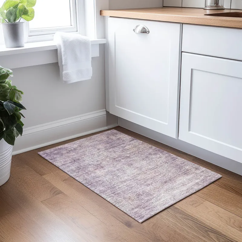 Luxury Washable Indoor/Outdoor Burano Plum 1\'8\" x 2\'6\" Rug