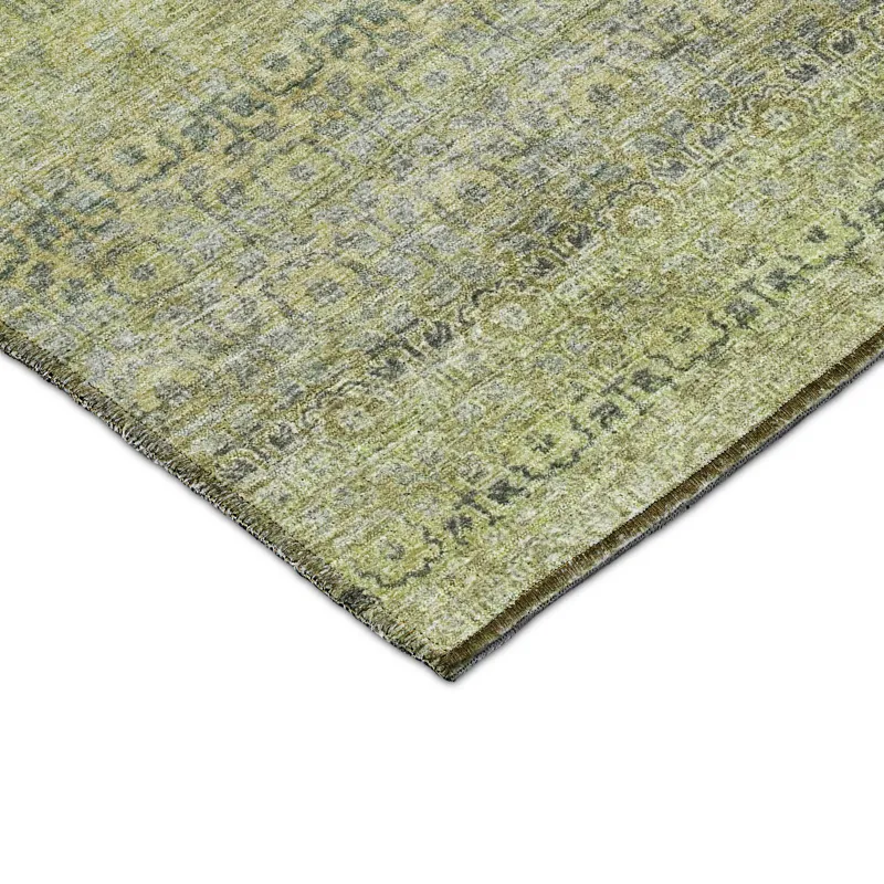 Luxury Washable Indoor/Outdoor Burano Aloe 2\'3\" x 7\'6\" Runner Rug