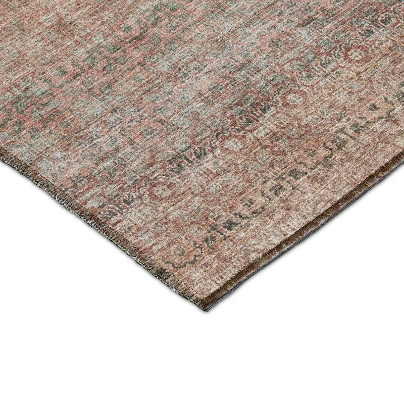 Luxury Washable Indoor/Outdoor Burano Coral 5\' x 7\'6\" Rug