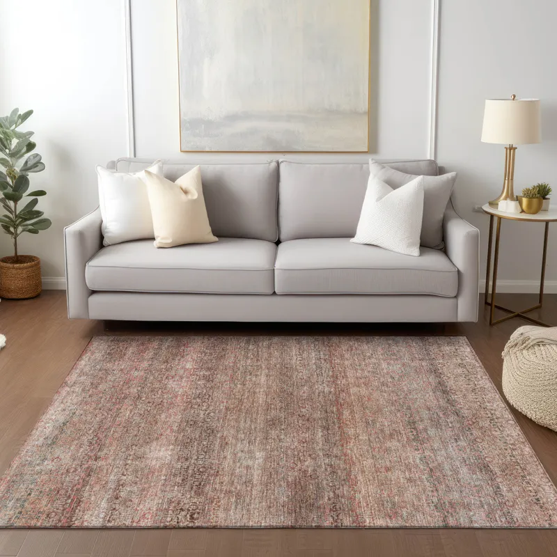 Luxury Washable Indoor/Outdoor Burano Coral 5\' x 7\'6\" Rug
