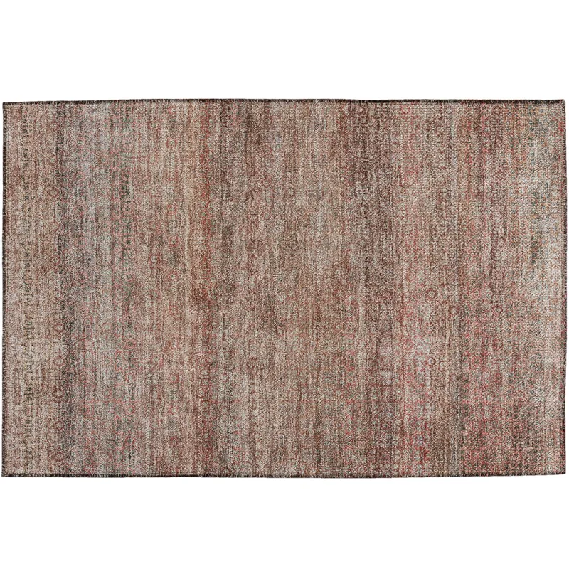 Luxury Washable Indoor/Outdoor Burano Coral 1\'8\" x 2\'6\" Rug