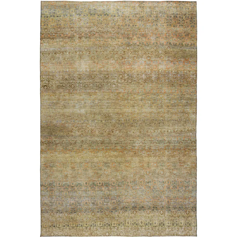 Luxury Washable Indoor/Outdoor Burano Wheat 2\'6\" x 3\'10\" Rug