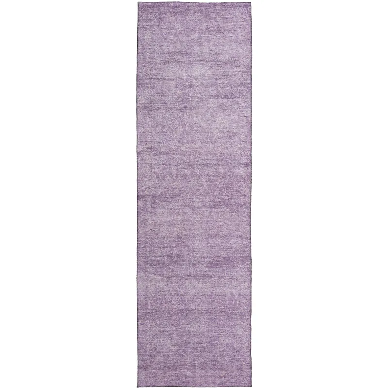 Luxury Washable Indoor/Outdoor Burano Lavender 2\'3\" x 7\'6\" Runner Rug
