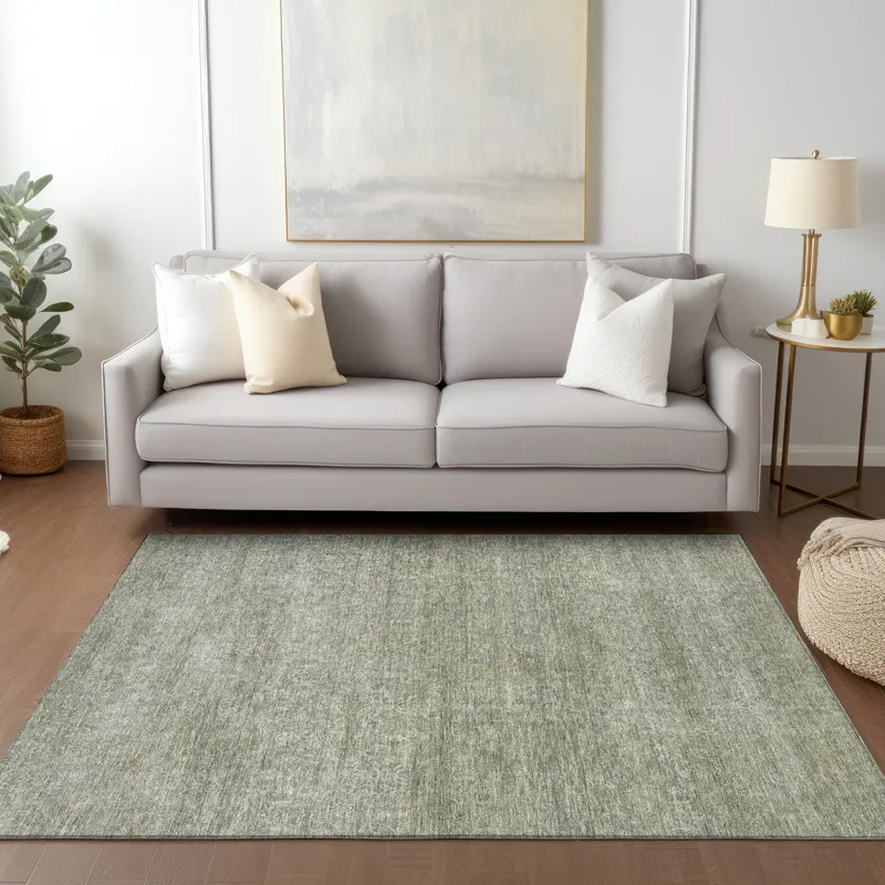 Luxury Washable Indoor/Outdoor Burano Sage 3\' x 5\' Rug