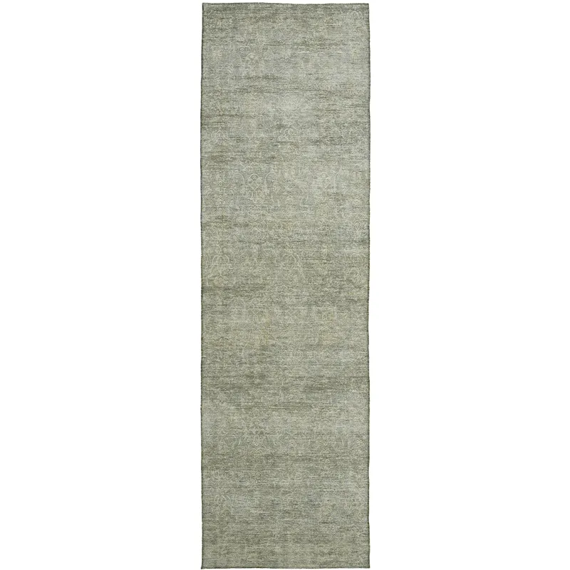 Luxury Washable Indoor/Outdoor Burano Sage 2\'3\" x 7\'6\" Runner Rug