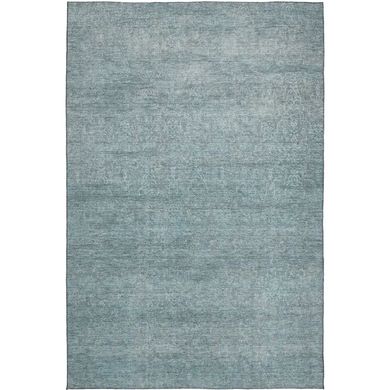 Luxury Washable Indoor/Outdoor Burano Seafoam 9\' x 12\' Rug