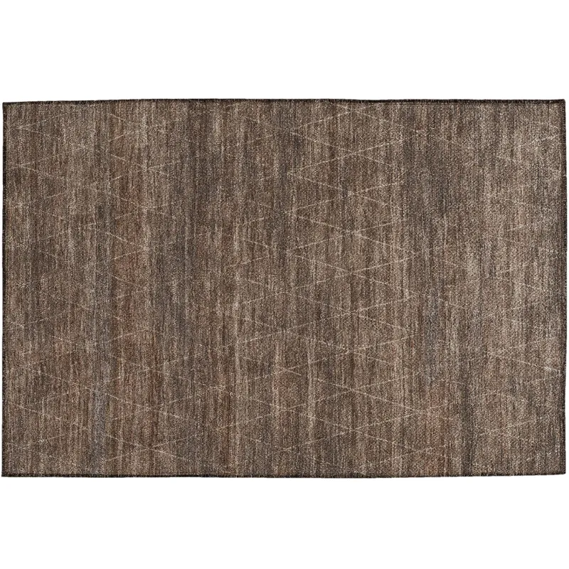 Luxury Washable Indoor/Outdoor Burano Coffee 1\'8\" x 2\'6\" Rug