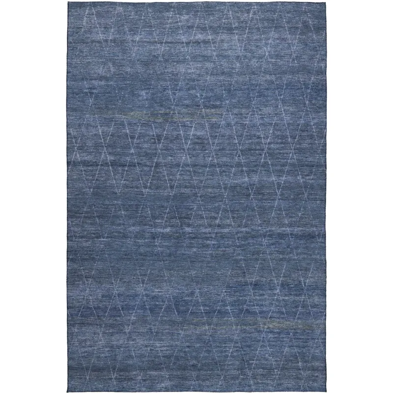 Luxury Washable Indoor/Outdoor Burano Navy 9\' x 12\' Rug