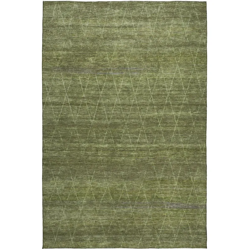 Luxury Washable Indoor/Outdoor Burano Olive 5\' x 7\'6\" Rug
