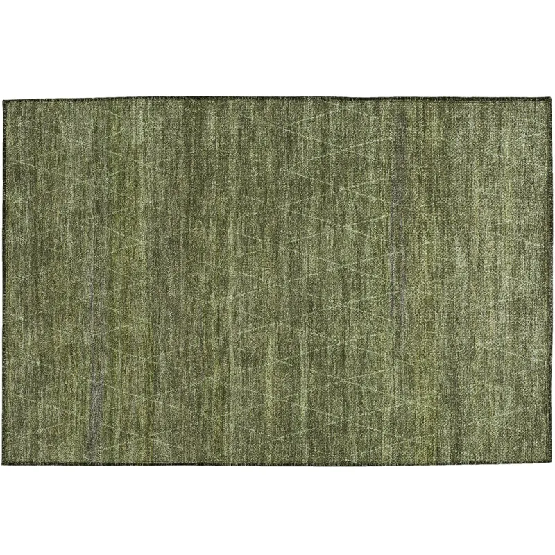 Luxury Washable Indoor/Outdoor Burano Olive 1\'8\" x 2\'6\" Rug
