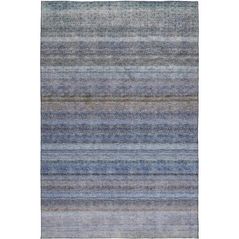 Luxury Washable Indoor/Outdoor Burano Blue 2\'6\" x 3\'10\" Rug