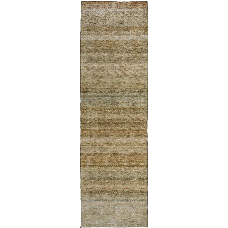 Luxury Washable Indoor/Outdoor Burano Copper 2\'3\" x 7\'6\" Runner Rug
