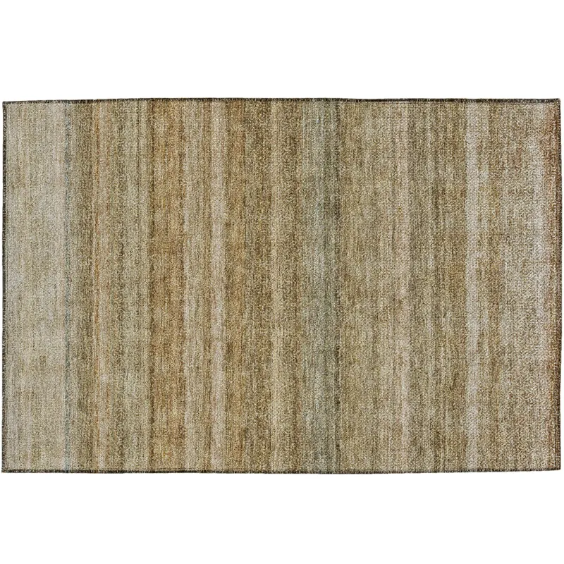 Luxury Washable Indoor/Outdoor Burano Copper 1\'8\" x 2\'6\" Rug