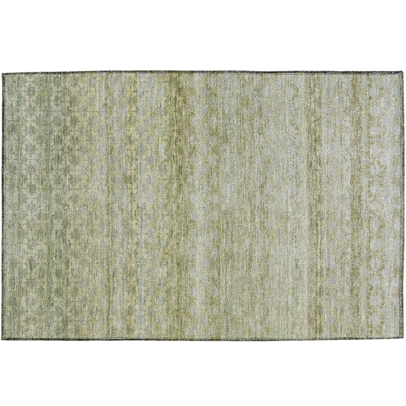 Luxury Washable Indoor/Outdoor Burano Aloe 1\'8\" x 2\'6\" Rug