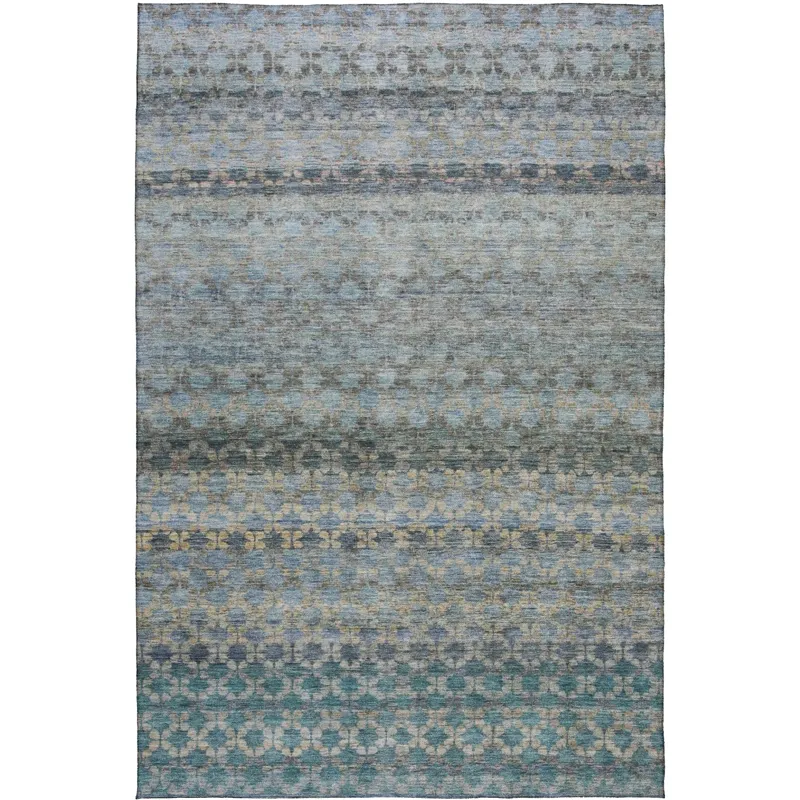 Luxury Washable Indoor/Outdoor Burano Blue 8\' x 10\' Rug