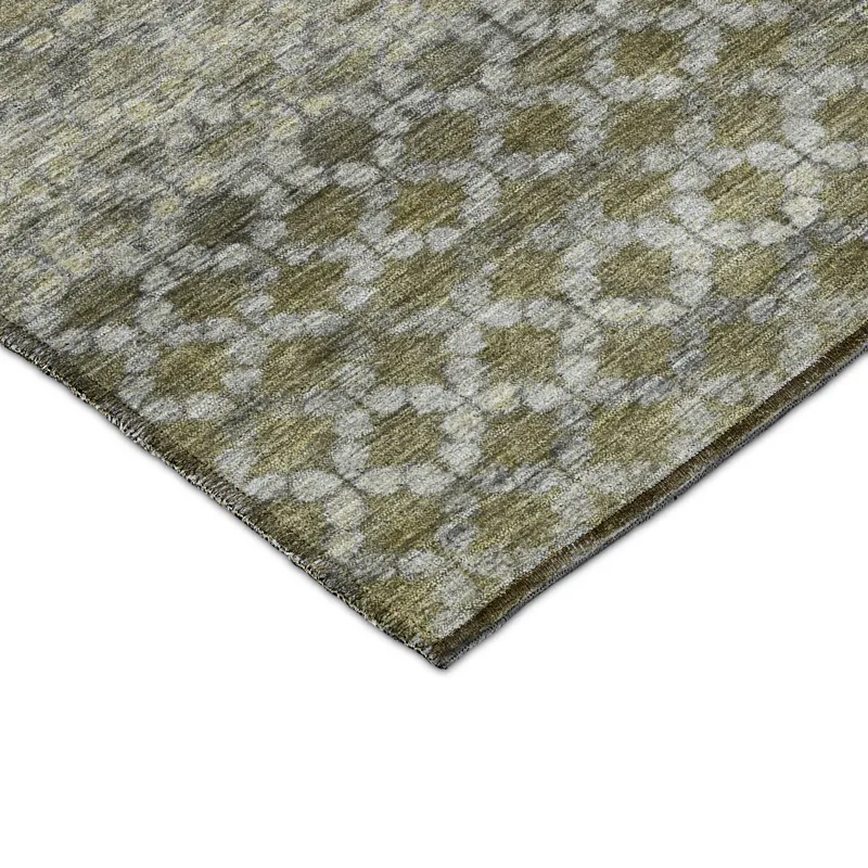 Luxury Washable Indoor/Outdoor Burano Pewter 2\'6\" x 3\'10\" Rug