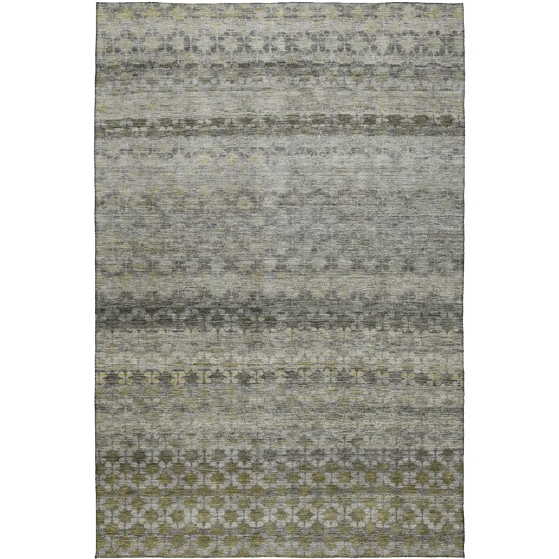 Luxury Washable Indoor/Outdoor Burano Pewter 2\'6\" x 3\'10\" Rug