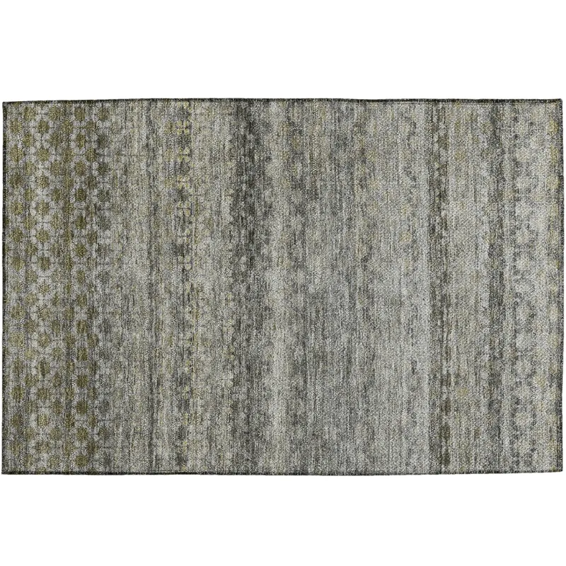 Luxury Washable Indoor/Outdoor Burano Pewter 1\'8\" x 2\'6\" Rug