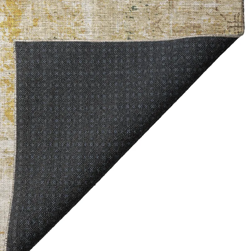 Luxury Washable Indoor/Outdoor Burano Gold 9\' x 12\' Rug