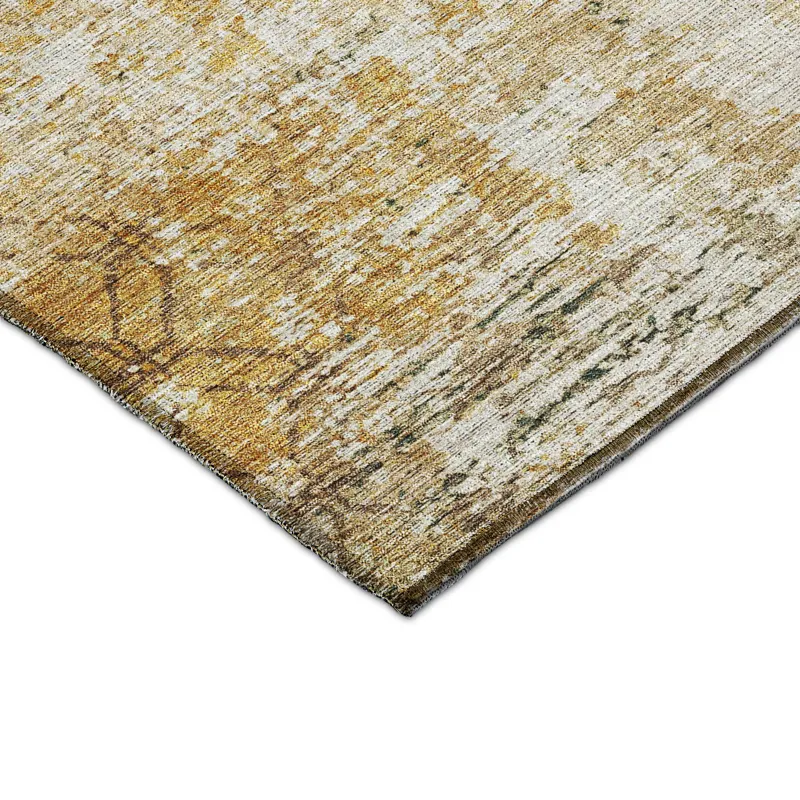 Luxury Washable Indoor/Outdoor Burano Gold 9\' x 12\' Rug