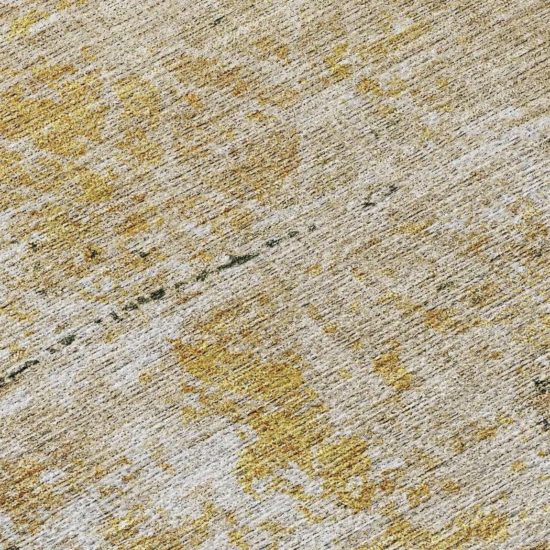 Luxury Washable Indoor/Outdoor Burano Gold 9\' x 12\' Rug
