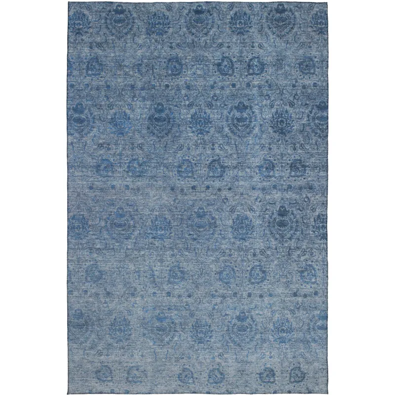 Luxury Washable Indoor/Outdoor Burano Blue 3\' x 5\' Rug