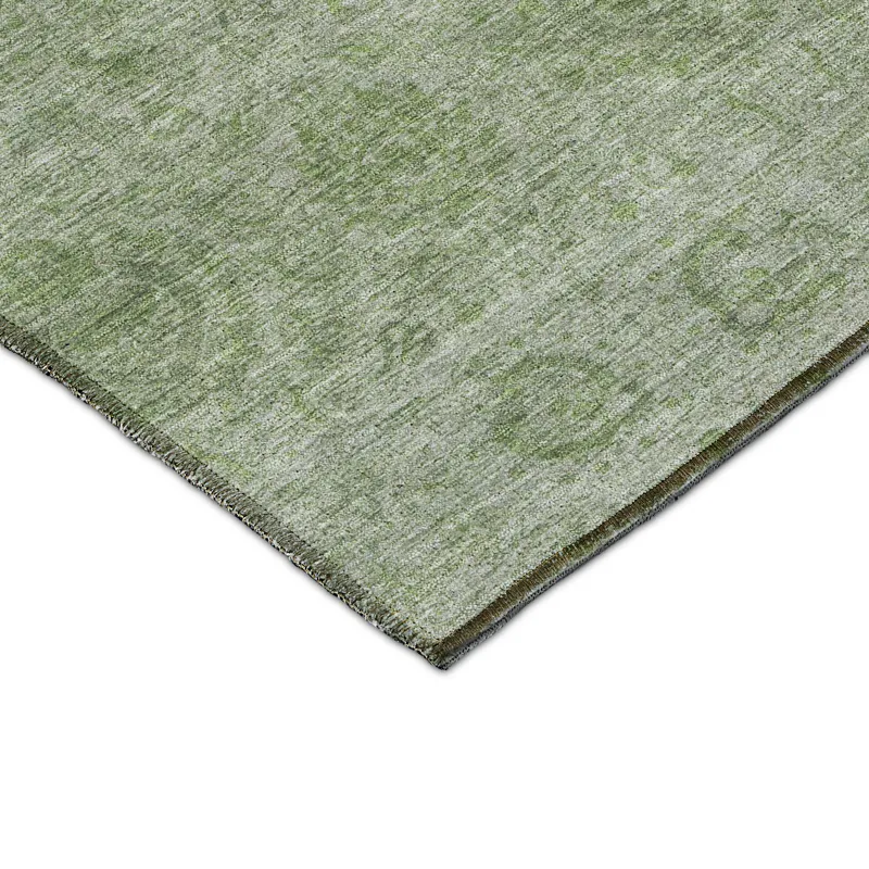 Luxury Washable Indoor/Outdoor Burano Olive 9\' x 12\' Rug
