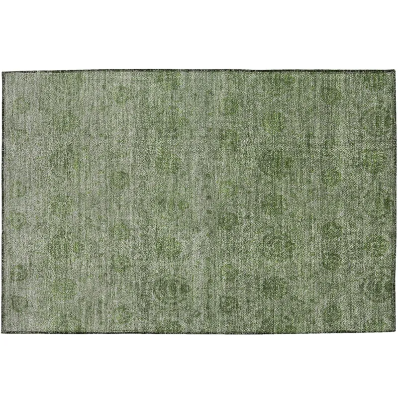 Luxury Washable Indoor/Outdoor Burano Olive 1\'8\" x 2\'6\" Rug