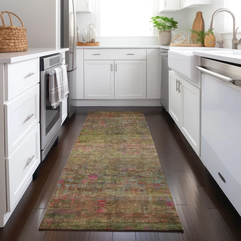 Luxury Washable Indoor/Outdoor Burano Cactus 2\'3\" x 7\'6\" Runner Rug