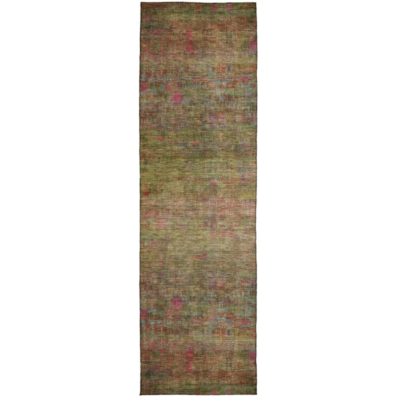 Luxury Washable Indoor/Outdoor Burano Cactus 2\'3\" x 7\'6\" Runner Rug