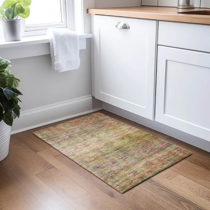 Luxury Washable Indoor/Outdoor Burano Cactus 1\'8\" x 2\'6\" Rug