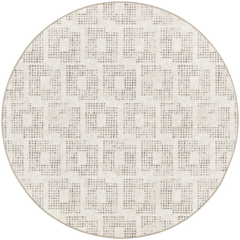 Delano Ivory 6\' x 6\' Round Rug