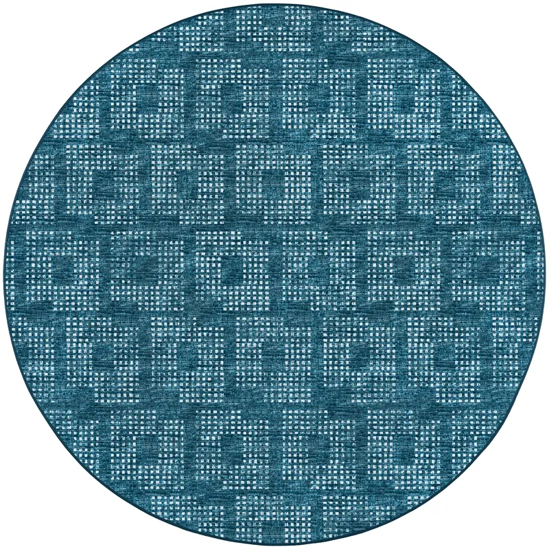 Delano Navy 6\' x 6\' Round Rug