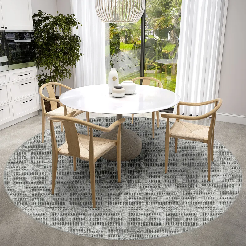 Delano Pewter 4\' x 4\' Round Rug