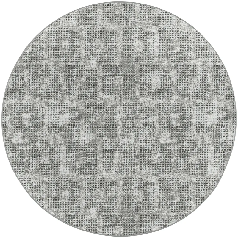 Delano Pewter 4\' x 4\' Round Rug