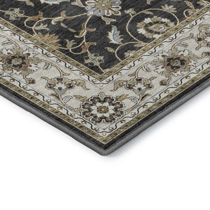 Luxury Washable Hatay Black 8\' x 10\' Rug