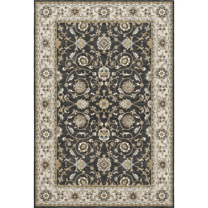 Luxury Washable Hatay Black 8\' x 10\' Rug