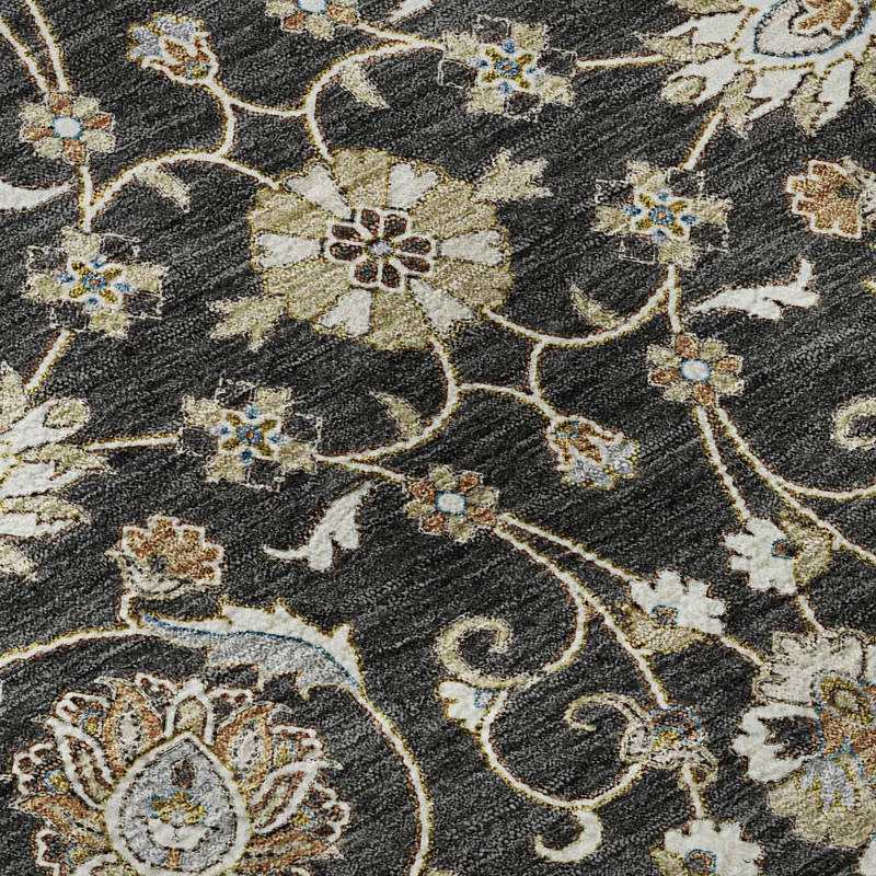 Luxury Washable Hatay Black 8\' x 10\' Rug
