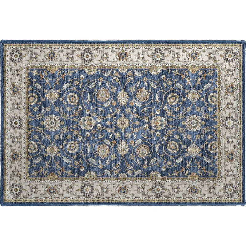 Luxury Washable Hatay Navy 1\'8\" x 2\'6\" Rug