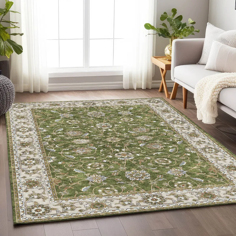 Luxury Washable Hatay Olive 5\' x 7\'6\" Rug