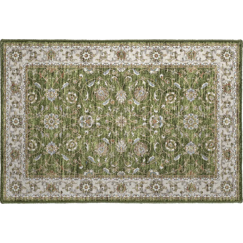 Luxury Washable Hatay Olive 1\'8\" x 2\'6\" Rug
